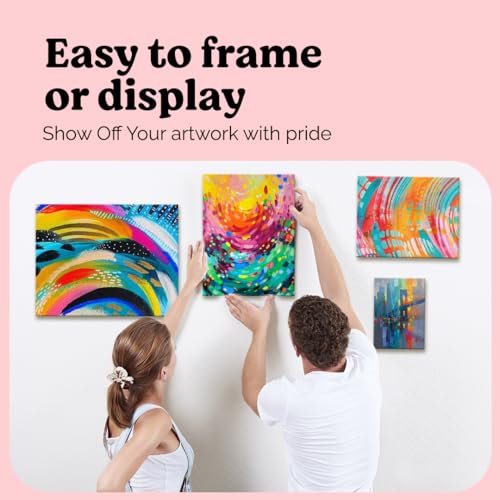 Chalkola 24 Pack Paint Canvases for Painting - Blank Art Canvas Panels | Multipack 4x6, 5x7, 8x10, 9x12, 11x14, 12x16 inch (4 Each) - 100% Cotton, Primed, Acid Free Art Canvas Boards for Painting - size: 24 - 4x6, 5x7, 8x10, 9x12, 11x14, 12x16, style: Var