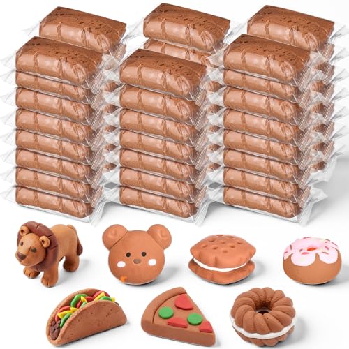 VioraWhite 40 Pcs 21 oz Air Dry Clay Bulk Modeling Clay,Light Brown | Ultra Lightweight Foam Modeling Clay for Kids Adults, DIY Crafts Party Arts, School Project Gifts Supplies - color: Light Brown