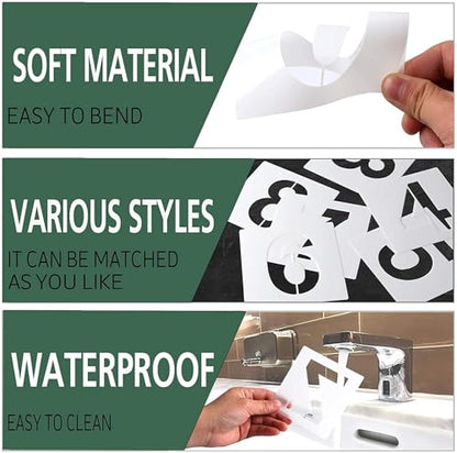FEBSNOW 36 Pcs 6 Inches Large Alphabet Letter and Number Stencils - size: 6 inches