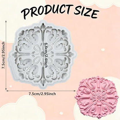 Baroque Scroll Relief Polymer Clay Mold Baroque Lace Silicone Molds | Embossed Sculpture DIY Craft Epoxy Resin Casting Polymer Clay Tools Crafts Air Dry Jewelry Making - color: Style Q