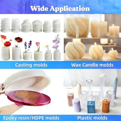Professional Mold Release Spray for Candle Making & Epoxy Resin | Fast-Drying Silicone Formula | Non-Stick Extends Mold Life | Withstands 500°F | 200ml/6.76oz (6.72, Ounces)