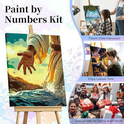 Camocin Paint by Numbers Kit for Adults, Jesus Number Painting Canvas Kit - color: LBOPNFP8