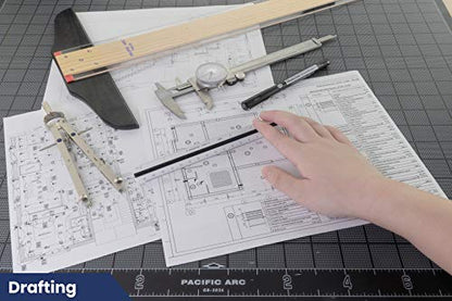 Pacific Arc Engineering Scale Ruler, 6" Scale Ruler for Architectural Designs, Engineering, or Drafting