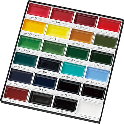 Kuretake Gansai Tambi Watercolor Paint Set, 24 Colors, Made in Japan - style: Set of 24 colors