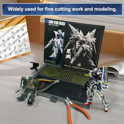 MWK-18 Model Assembly Gundam Model kitsTable Basic, Portable Model Building, Assembly, Cutting Worktable, Work Table with Movable Drawer, Dual Craft Cut Mat, Easy Folds for Storage