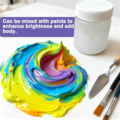 Acrylic Modeling Paste 3D Art Texture Paste 9.88oz/280ml, Ideal for Wood/T-Shirts/Glass/Stone, Sculpting Material Fast Drying Gesso Alternative DIY Crafts Projects (Transparent Texture Paste) - color: Transparent Texture Paste