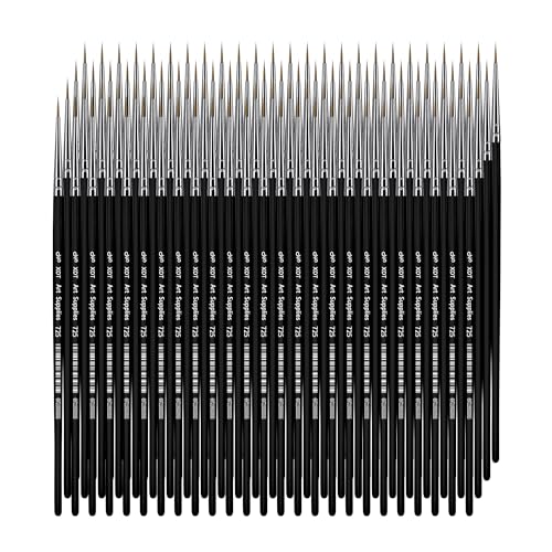 XDT#725 Fine Detail Artist Paint Brush 100 Piece Set Round Pointed Tip Paint Brush #00000 for Micro Painting, Nail Model Acrylic Oil Watercolor - size: 100Pcs #00000
