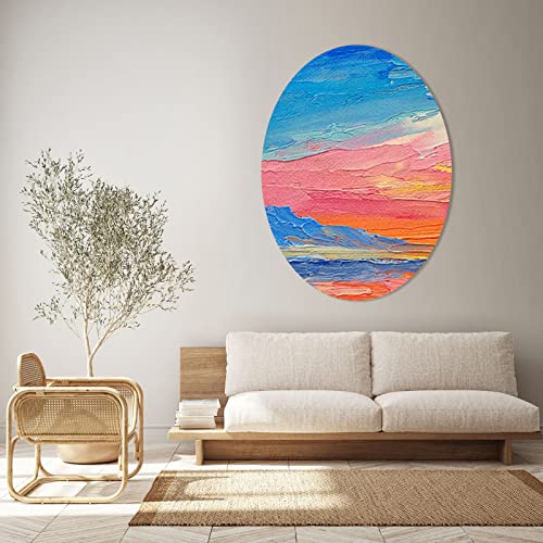 PATIKIL Paint Canvases Panel for Painting, 2 Pack 8x12 Inch Oval Wood Frame Stretched Blank Art Board Panels for Acrylic, Oil, Tempera Painting, White - size: 8x12 Inch