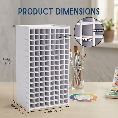 Marker Organizer Storage Holder for Desk, 120 Slots Marker Holder Organizer, Alcohol Color Pen Storage, Stackable Marker Storage Trays, Pen and Color Pen Organizer, Art Supplies