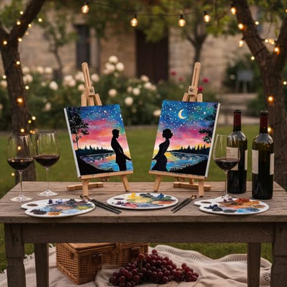 Sherr 24 Pcs Pre Drawn Canvas for Adult, Couple, 8 x 10 Inch - size: 8 x 10 Inch, style: Couple