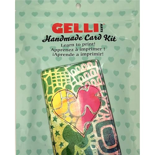 Gelli Arts 3 x 5 DIY Gel Printmaking Set – Includes Gel Plate and Supplies for Handmade Cards – Fun Craft Activity for Kids or Adults - color: Card Kit