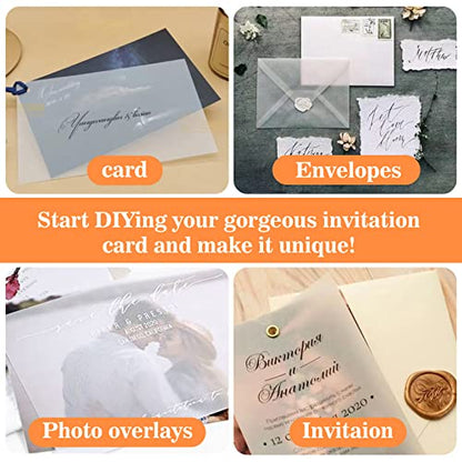 Vellum Paper 8.27 x 11.8 Translucent-Printable - Translucent Vellum Paper Tracing for Crafts Tracing,Drawing,Card Overlays,Invitation Envelope 30 Sheets | Use with Tracing Paper, Carbon Copy Paper for Drawing Patterns on Wood, Canvas, Fabric, Artist Lette