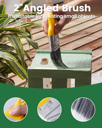 VOOMEY Paint Roller Kit with Extension Pole - 9 Inch Paint Roller with Tray - style: 16 pcs paint roller kit