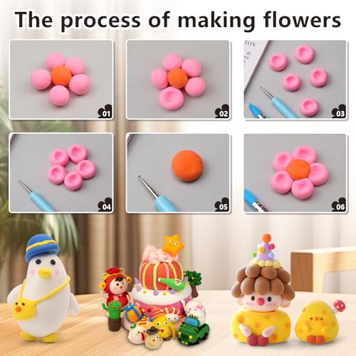 10 Pcs Silicone Clay Tools, Silicone Sculpting Tools, Polymer Clay Tools | Dotting Tools for Painting, Silicone Brushes for Crafts, Nails - color: Color C