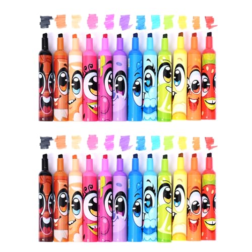 Scentos Scented Chisel Tip Markers 24 Pack, With Fruit Scent, 12 Assorted Colors, Different Fruity Each, Washable Markers, Marker for Kids, for Posters and Science Fairs, Super Washable Ink. - size: 1 Count (Pack of 24)
