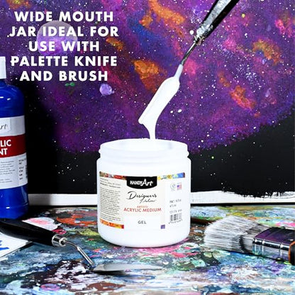 Handy Art Acrylic Gel Medium, 16 oz, Increase Viscosity, Transparent Finish - color: Gel Medium, size: 16 Fl Oz