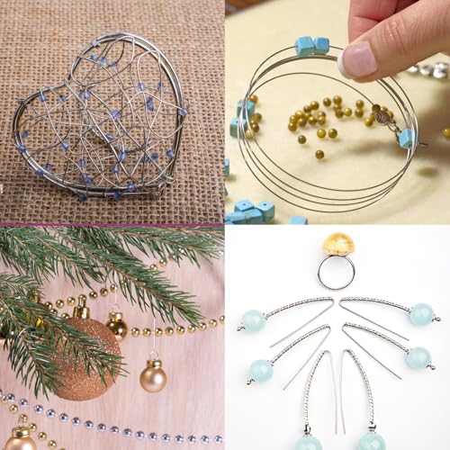 164 Feet Ultra-Soft 18 Gauge Aluminum Wire - 1mm Bendable Metal Craft Wire for Jewelry Making, Sculpting, Floral Wreath & DIY Christmas Ornaments (Silver) - color: Silver belt pulley