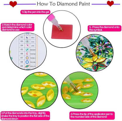 STGLCR Hanging Ornament Chirstmas House Diamond Painting Kits for Adults, Winter Diamond Art Kits for Beginners, 5D DIY Christmas Wreath Diamond Dot Art Pendants, Full Drill Moon Gem Craft 7.8 inch, - color: Christmas House