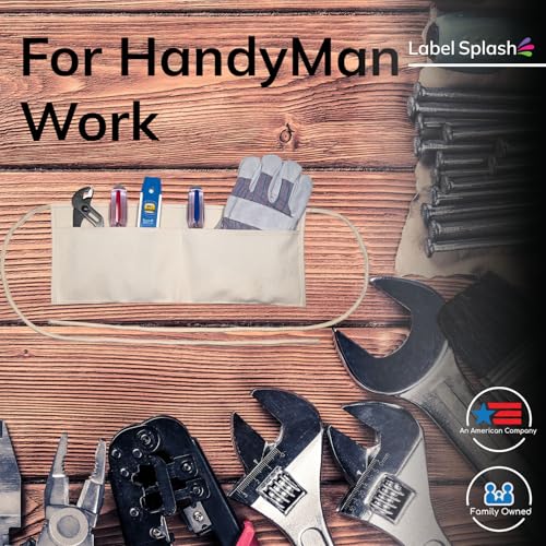 2 Pocket Canvas Work Waist Nail Apron Belt Washable Tool Utility Gardening Woodworkers Roofers Artists & Crafts - color: Caramel 4 Pack