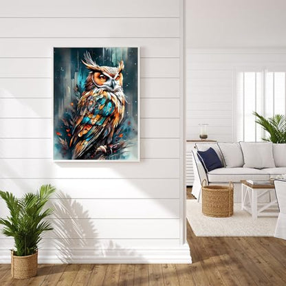 Rekxtmo Owl Diamond Art Kits for Adults, Owl 5D Diamond Painting Kits - color: QY042