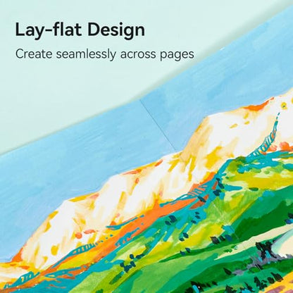 Arrtx A5 Premium Sketch Book, 120 Pages, 180 GSM | Hardcover, Thick Acid-Free Drawing Paper. Ideal for Artists, Students, and Professionals. - color: Blue