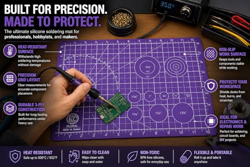 KC GLOBAL A4 (13"x9") Professional Grade Self-Healing Double-Sided PVC Cutting Mat (Purple) - Odor-Free, Eco-Friendly, Non-Slip, Premium Desk Mat for DIY, Crafting, Model Building and Art Projects - size: 13"L x 9"W