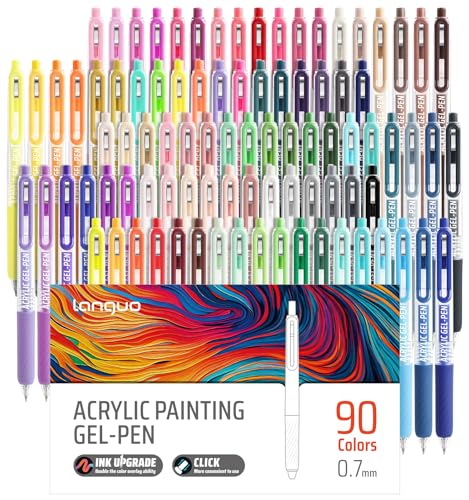 Acrylic Gel Pens For Coloring, 90 Colors Retractable Colored Pens - color: 90PCS-Gift Set