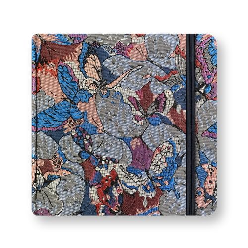Mifuner Square 5x5 Bleedproof Marker Paper Pad,110 GSM Alcohol Ink Bristol Paper Sketchbook,Handmade Journal 88 Sheets (176 Pages) Markers Ink Mediums Art Sketch Book Blue Grey Butterfly - color: S-Blue Grey Butterfly