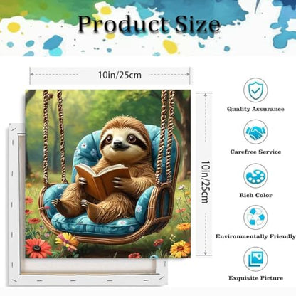TCDZMYGS Paint by Numbers Kit for Adults Beginner-Sloth,10x10 inch - color: paint by number-sloth-1203