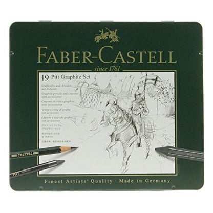 Faber-Castel 19 Piece Pitt Graphite Tin Set