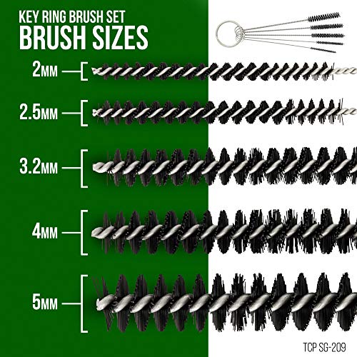 Master Airbrush 13 Piece Airbrush Cleaning Kit, Needles, Brushes, Glass Pot | Glass Cleaning Pot Jar with Holder, 5 pc Cleaning Needles, 5 pc Cleaning Brushes, 1 Wash Needle, & How to Link Card