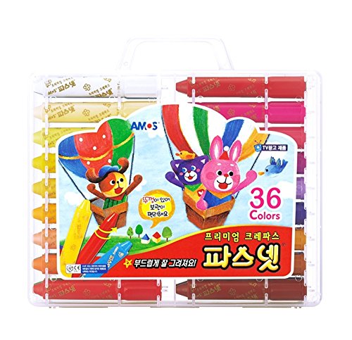 AMOS Pasnet Premium Silky Crayon Oil Pastel 36 Colors Non-toxic Crayon - color: 36 colors
