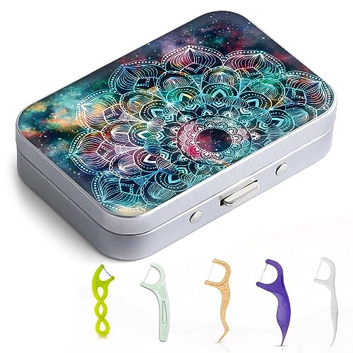 Dental Floss Portable Case, Easy to Store Floss Picks of Various Sizes, Portable Dental Floss Dispenser is Perfect for Travelling, Hotels, Dinners, Appointments.Mandara - color: Mandara