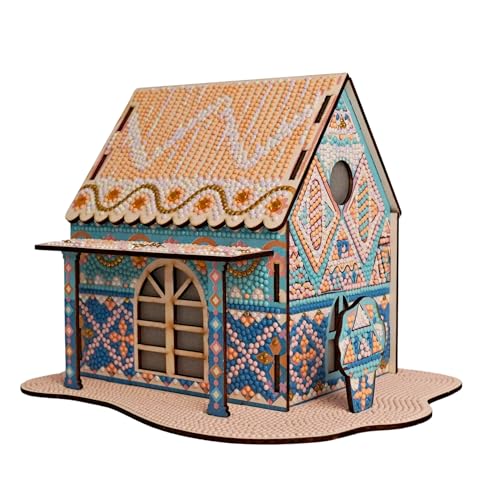 Party Ready 3D Diamond Painting Kit - Mandala Cabin Tapestry DIY Craft Set, Premium Full Drill Diamond Art Kit for Home Decor - style: Mandala Cabin