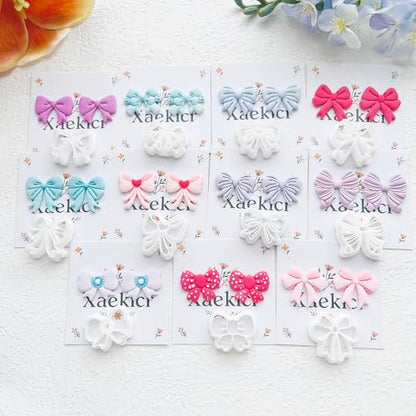 11-Piece Bow Shape Clay Cutters Set - Pink Craft Stencils for DIY Modeling Compound, Polymer Clay, and Scrapbooking, Creative Design Tools for Hobbyists and Makers - color: I color