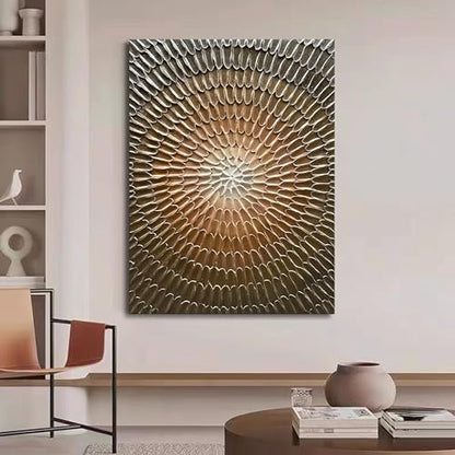 NANKAI Art Hand Painted Dark Yellow Thick Texture Abstract Oil Painting Gradual Texture Abstract Wall Art Painter House Wall Decorative Art 40x28 inches - color: Nkhb123