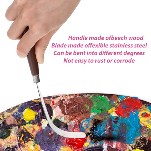 Palette Knife Set, 27Pcs Palette Knives Stainless Steel Art Paint Knife Professional Paint Spatula Painting Knife with Wood Handle for Oil Painting Acrylic Color Mixing and Texturing