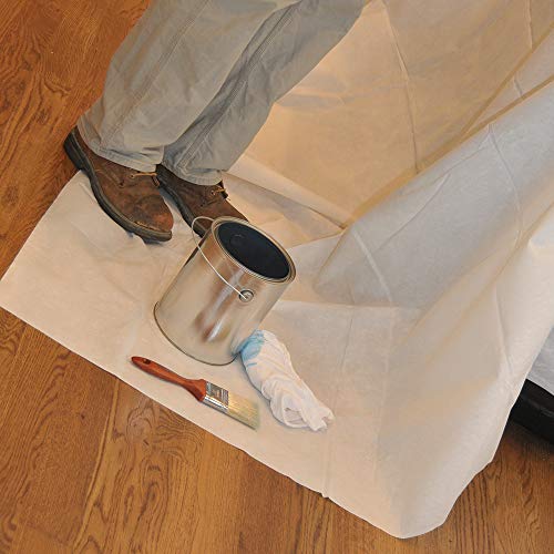 Trimaco SuperTuff Paper/Poly Drop Cloth Runner, 4-feet x 10-feet, Whites, (Pack of 12) - size: 4ft x 10ft (Pack of 12)