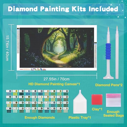 JOOZ Large Diamond Painting Kits for Adults, 5D Landscape Diamond Art Kits