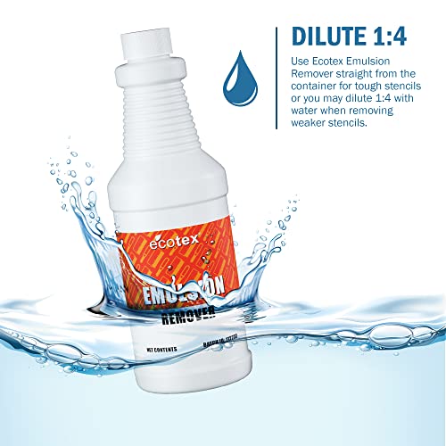 Ecotex® Screen Printing Emulsion Remover, Diazo Photo Stencil Remover, GL | Biodegradable Emulsion Remover For Silk Screens - Removes Diazo, Photo Emulsion & Stencil Residue, Dilutes Up To 4:1, 1 Qt - size: 128 Ounce (Pack of 1)