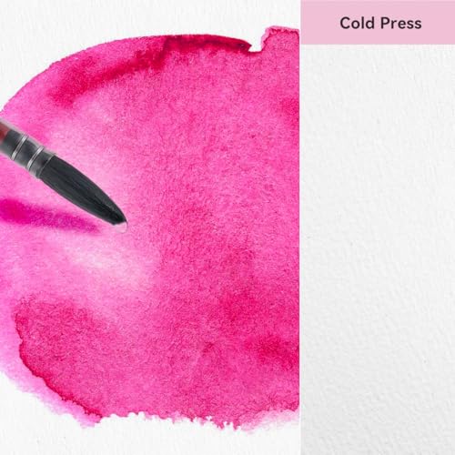 LIGHTWISH Watercolor Paper Bulk, 100% Cotton Cold Press 300gsm/140lb, 2 Pack, Total 40 Sheets A5 Hole-Punched Replaceable Paper for Artists, Adults,Students,5.8 * 8.2 Inches
