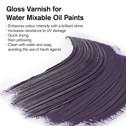 Winsor & Newton Artisan Gloss Varnish, 250ml (8.4-oz) bottle | UV Resistant, Glossy Finishing Treatment, Seals Pores on Oil Paint Film, Balances Surface Sheen, Non-Yellowing - color: Artisan Gloss Varnish, style: 8.4-oz Bottle