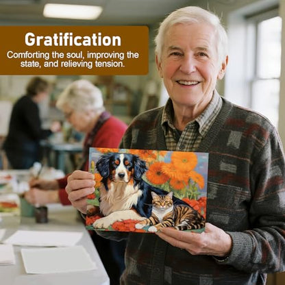 24Pcs Dementia Products for Elderly Reusable Water Painting Set for Seniors - color: Pet
