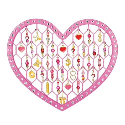 RoseArt Beaded Expressions Heart DIY Beaded Sun Catcher Craft Kit - Valentine’s Day DIY Bead Art for Kids – Design, Bead & Display Hanging Heart Frame – Jewelry-Inspired Window Decor, Ages 8+ - style: Heart