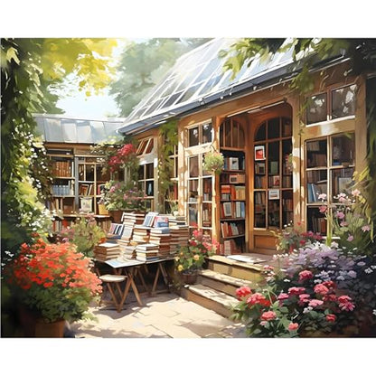 Paint by Numbers Kit for Adults, Bookstore DIY Painting Kit, 16x20 Inch - color: CYOP1P16