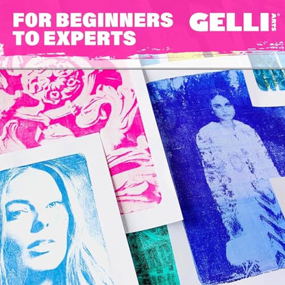 Gelli Arts 4" Round Gel Printing Plate – Reusable Gel Printing Plate, Printmaking Supplies, Monoprinting at Home, Arts and Crafts – Easy Cleaning & Storage – Made in the USA - size: 4" Round
