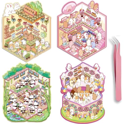SSNLNBF 3D DIY Shop Sticker Kit Reusable Craft Set - style: pro-03