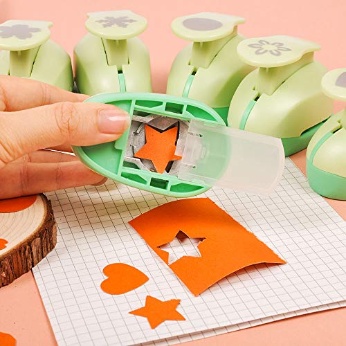 Paper Punches for Crafting Hole Punch fr Kids 1 Inch Craft Hole Punch Shape - style: 6 Diffrent Shapes Set 1