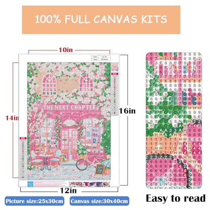 Eterkosu Pink Shop Diamond Art Kits for Adults,Beginner 5D Diamond Painting - color: pink shop