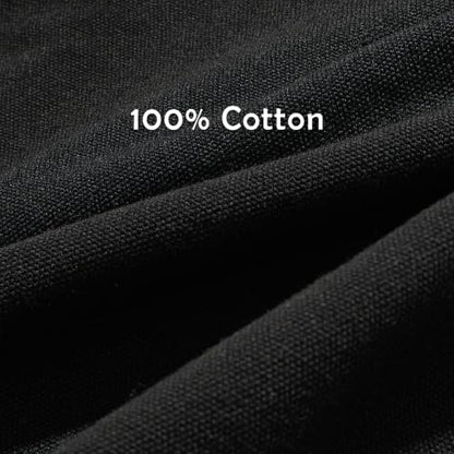 Professional Unisex Chef Apron – Cross-Back, Large Pockets, Water-Resistant Cotton Canvas - color: Black